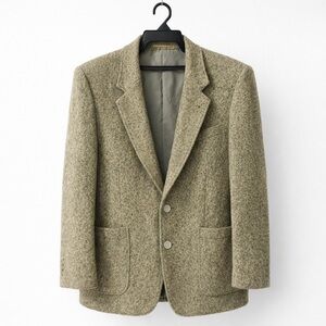 Yves Saint Laurent Gray and Cream Tweed Jacket